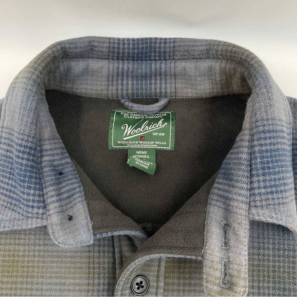 Woolrich West Ridge Cotton Fleece Shirt Jacket Shacket Chore Coat Gorpcore Men M - Picture 10 of 16